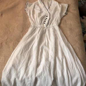 Vintage button color cap sleeve dress small